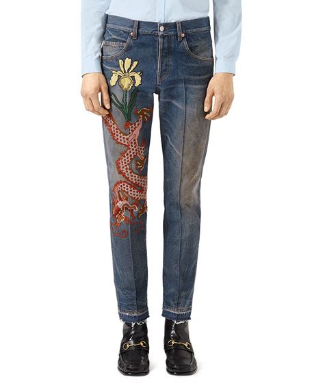 gucci dragon jeans|gucci tapered jeans.